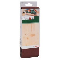 Набор из 3 шлифлент «красное» качество 100, без отверстий, на зажимах Bosch 2609256207