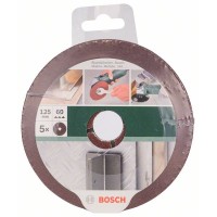Набор из 5 фибровых шлифкругов для угловых шлифмашин, корунд 125 Bosch 2609256251