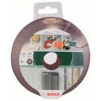Набор из 5 фибровых шлифкругов для угловых шлифмашин, корунд 125 Bosch 2609256252