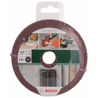 Набор из 12 фибровых шлифкругов для угловых шлифмашин, корунд 125 Bosch 2609256254