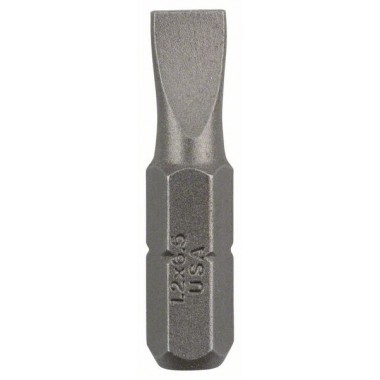 Насадка-бита Standard для шурупов с прямым шлицем (S) 1,2x6,5, 25 мм Bosch 2609255911