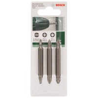 Набор из 3 двухсторонних насадок, смешанный (S, PH, PZ) 60 мм Bosch 2609255960