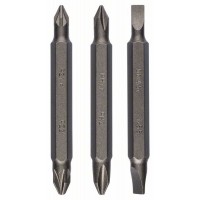 Набор из 3 двухсторонних насадок, смешанный (S, PH, PZ) 60 мм Bosch 2609255960