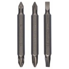Набор из 3 двухсторонних насадок, смешанный (S, PH, PZ) 60 мм Bosch 2609255960