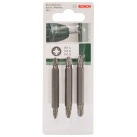 Набор из 3 двухсторонних насадок (PZ, PZ) PZ1-PZ1; PZ2-PZ2; PZ3-PZ3; 60 мм Bosch 2609255962