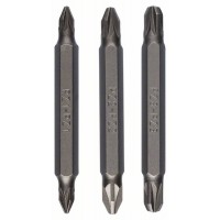 Набор из 3 двухсторонних насадок (PZ, PZ) PZ1-PZ1; PZ2-PZ2; PZ3-PZ3; 60 мм Bosch 2609255962