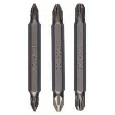 Набор из 3 двухсторонних насадок (PZ, PZ) PZ1-PZ1; PZ2-PZ2; PZ3-PZ3; 60 мм Bosch 2609255962