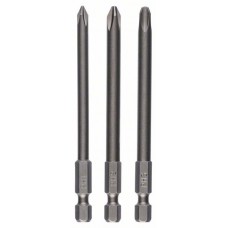 Набор из 3 отверток-насадок для шурупов с крестообразным шлицем Phillips (PH) PH1; PH2; PH3; 89 мм Bosch 2609255966
