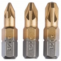 Набор из 3 насадок-бит Titanium (PZ) PZ1; PZ2; PZ3; 25 мм Bosch 2609255968