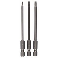 Набор из 3 отверток-насадок для шурупов с внутренним шлицем Torx (T) T8; T10; T15; 89 мм Bosch 2609255971