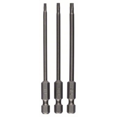 Набор из 3 отверток-насадок для шурупов с внутренним шлицем Torx (T) T8; T10; T15; 89 мм Bosch 2609255971