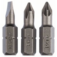 Набор из 3 насадок-бит Standard, смешанный (S, PH, PZ) S0,6x4,5; PH1; PZ1; 25 мм Bosch 2609255973