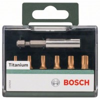 Набор из 7 насадок-бит Titanium для шурупов с внутренним шлицем Torx (T) 25 мм Bosch 2609255983