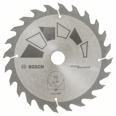 Пильный диск STANDARD 160x20x2,2 мм, 24 Bosch 2609256810