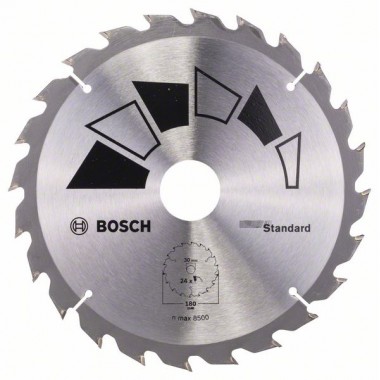 Пильный диск STANDARD 180x30x2,2 мм, 24 Bosch 2609256814