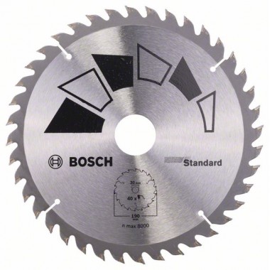 Пильный диск STANDARD 190x30x2,2 мм, 40 Bosch 2609256821