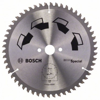 Пильный диск SPECIAL 190x20x2,5 мм, 54 Bosch 2609256891