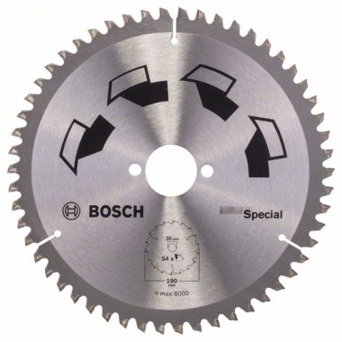 Пильный диск SPECIAL 190x30x2,5 мм, 54 Bosch 2609256892