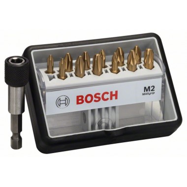 Набор Robust Line из 12+1 насадок-бит M Max Grip 25 мм Bosch 2607002578