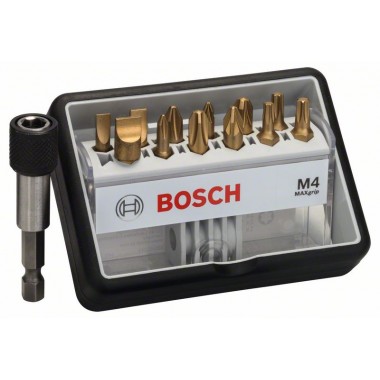 Набор Robust Line из 12+1 насадок-бит M Max Grip 25 мм Bosch 2607002580