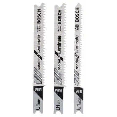 Набор из 3 пильных полотен с U-образным хвостовиком U 1 BIF) (2x) U 1 AOF Bosch 2609256789