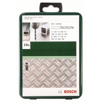 Набор из 19 сверл по металлу HSS-R, DIN 338 Bosch 2609255032