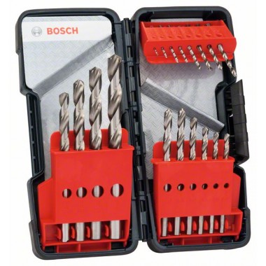 Набор из 18 сверл по металлу HSS-G, DIN 338, 135° Bosch 2607019578