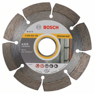 Алмазный диск Standard for Universal 115x22,23x1,6x10 мм Bosch 2608602191