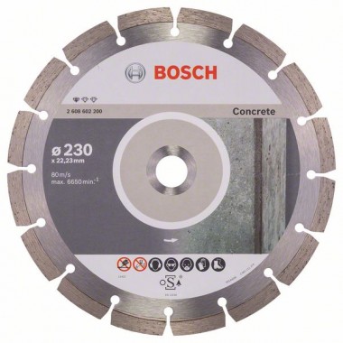 Алмазный диск Standard for Concrete 230x22,23x2,3x10 мм Bosch 2608602200