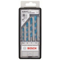 Набор Robust Line из 4 универсальных сверл CYL-9 Multi Construction 5,5; 6; 7; 8 мм Bosch 2607010522