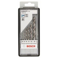 Набор из 6 сверл по металлу Robust Line HSS-G, 135° 2; 3; 4; 5; 6; 8 мм, 135° Bosch 2607010529