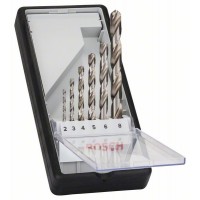 Набор из 6 сверл по металлу Robust Line HSS-G, 135° 2; 3; 4; 5; 6; 8 мм, 135° Bosch 2607010529
