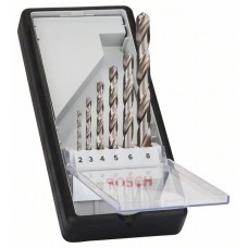 Набор из 6 сверл по металлу Robust Line HSS-G, 135° 2; 3; 4; 5; 6; 8 мм, 135° Bosch 2607010529