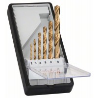 Набор из 6 сверл по металлу Robust Line HSS-TiN, 135° 2; 3; 4; 5; 6; 8 мм, 135° Bosch 2607010530
