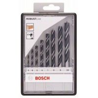 Набор из 8 спиральных сверл по древесине Robust Line 3; 4; 5; 6; 7; 8; 9; 10 мм Bosch 2607010533