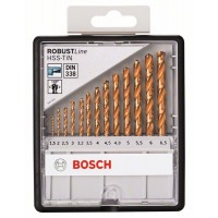 Набор из 13 сверл по металлу Robust Line HSS-TiN 135° Bosch 2607010539