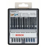 Набор Robust Line из 10 пильных полотен Wood and Metal с T-образным хвостовиком Bosch 2607010542