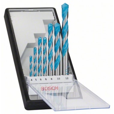 Набор Robust Line из 7 универсальных буров CYL-9 Multi Construction (4; 5; 6; 6; 8; 10; 12 мм) Bosch 2607010543