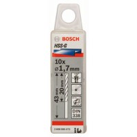 Сверло по металлу HSS-G DIN 338 1,7x20x43 мм Bosch 2608585472