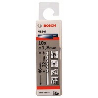 Сверло по металлу HSS-G DIN 338 1,8x22x46 мм Bosch 2608585473