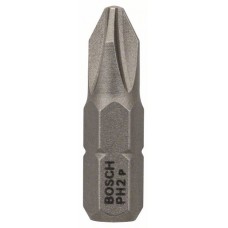 Бита PH2, 25 мм, шестигранный хвостовик 1/4', ISO 1173 C6.3, Extra-Hart PH2 25мм Bosch 2608521219