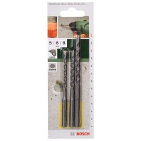 Набор из 3 сверл по бетону SDS-Quick 5,0x100; 6,0x100; 8,0x120 Bosch 2609256908
