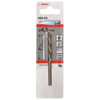 Сверло по металлу HSS-Co DIN 338 4,5x47x80 мм Bosch 2608585849