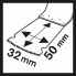 Погружное пильное полотно HCS AIZ 32 EPC Wood 50x32 мм Bosch 2609256947