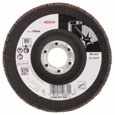 Лепестковый шлифкруг X581 Best for Inox 125x22,23 мм, 80 Bosch 2608607640