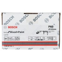 Шлифлист на бумажной основе C470, в упаковке 50шт. 115 мм, 60 Bosch 2608607941