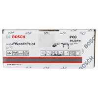 Шлифлист на бумажной основе C470, в упаковке 50шт. 125 мм, 80 Bosch 2608607948