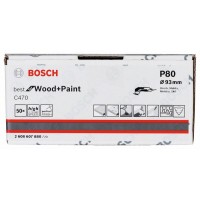 Шлифлист C470, в упаковке 50 шт. 93 мм, 80 Bosch 2608607880