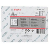 Гвозди с D-образной головкой SN34DK 75RG, в обойме 2,8 мм, 75 мм, оцинк., рифл. Bosch 2608200021