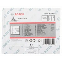Гвозди с D-образной головкой SN34DK 80RG, в обойме 3,1 мм, 80 мм, оцинк., рифл. Bosch 2608200022